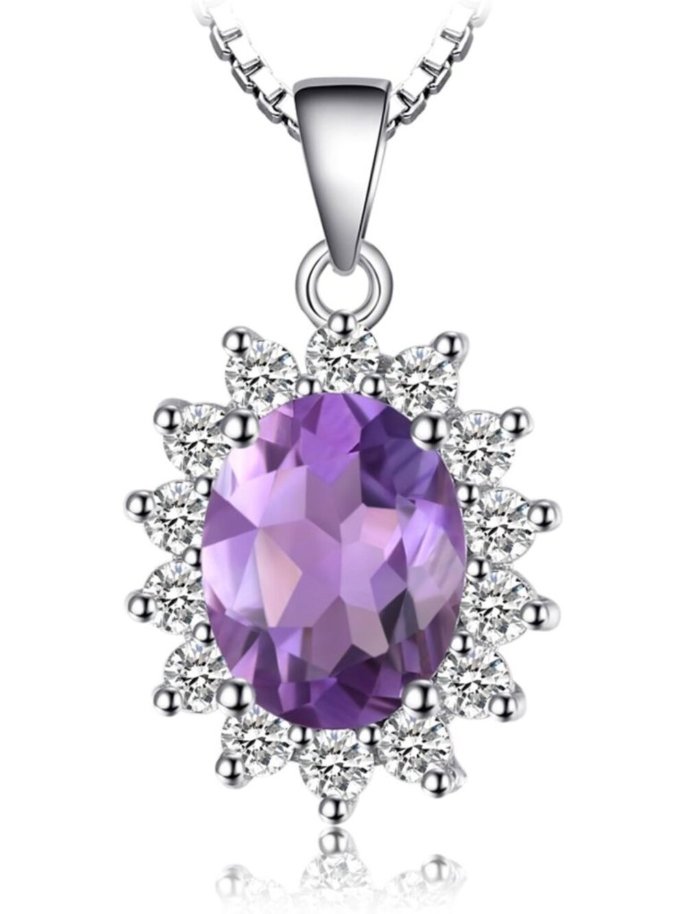 Stunning Natural Gemstone Pendant Necklace for Women - Amethyst, Citrine, Ruby